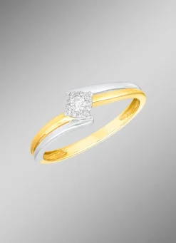 Hot BADER Damenring in Bicolor mit 13 Brillanten