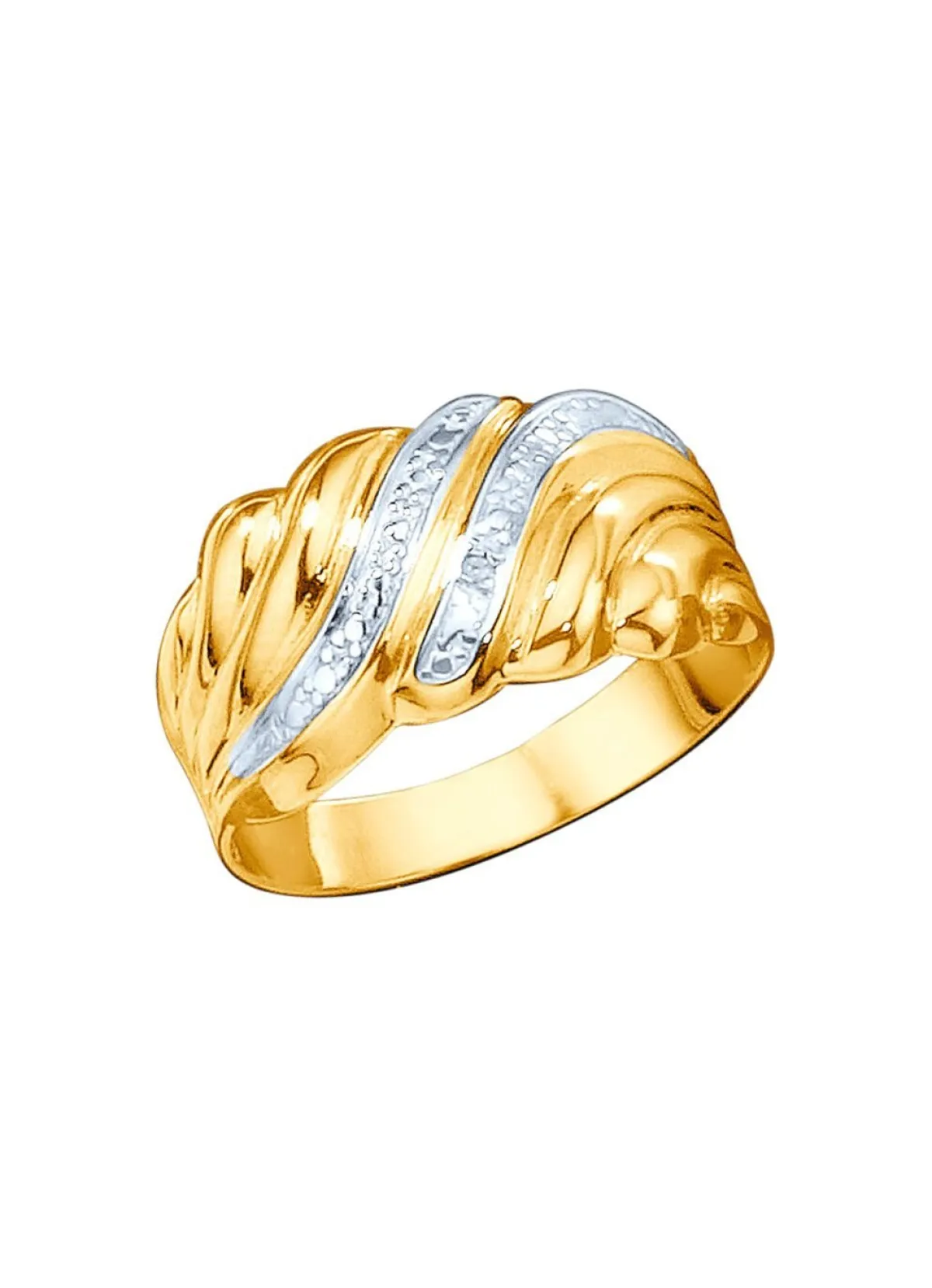 BADER Damenring in Bicolor mit Diamant