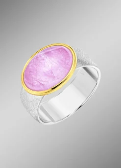 Discount BADER Damenring in Bicolor mit Milky-Kunzit