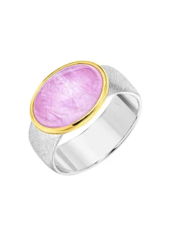 Discount BADER Damenring in Bicolor mit Milky-Kunzit