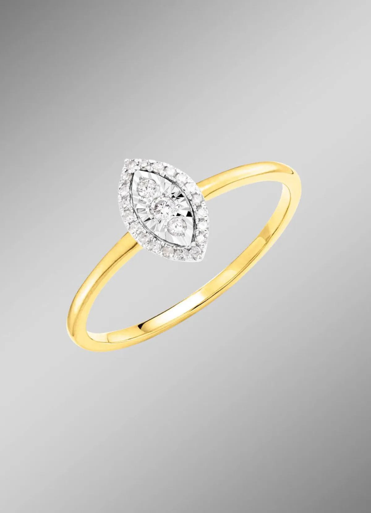 Clearance BADER Damenring mit 3 Brillanten und 20 Diamanten