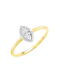 Clearance BADER Damenring mit 3 Brillanten und 20 Diamanten