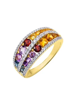 Clearance BADER Damenring mit Brillanten und Edelsteine