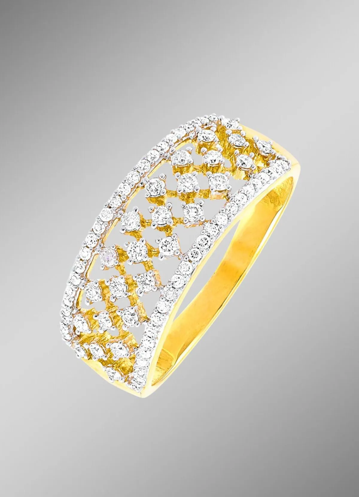 Best BADER Damenring mit 74 Diamanten