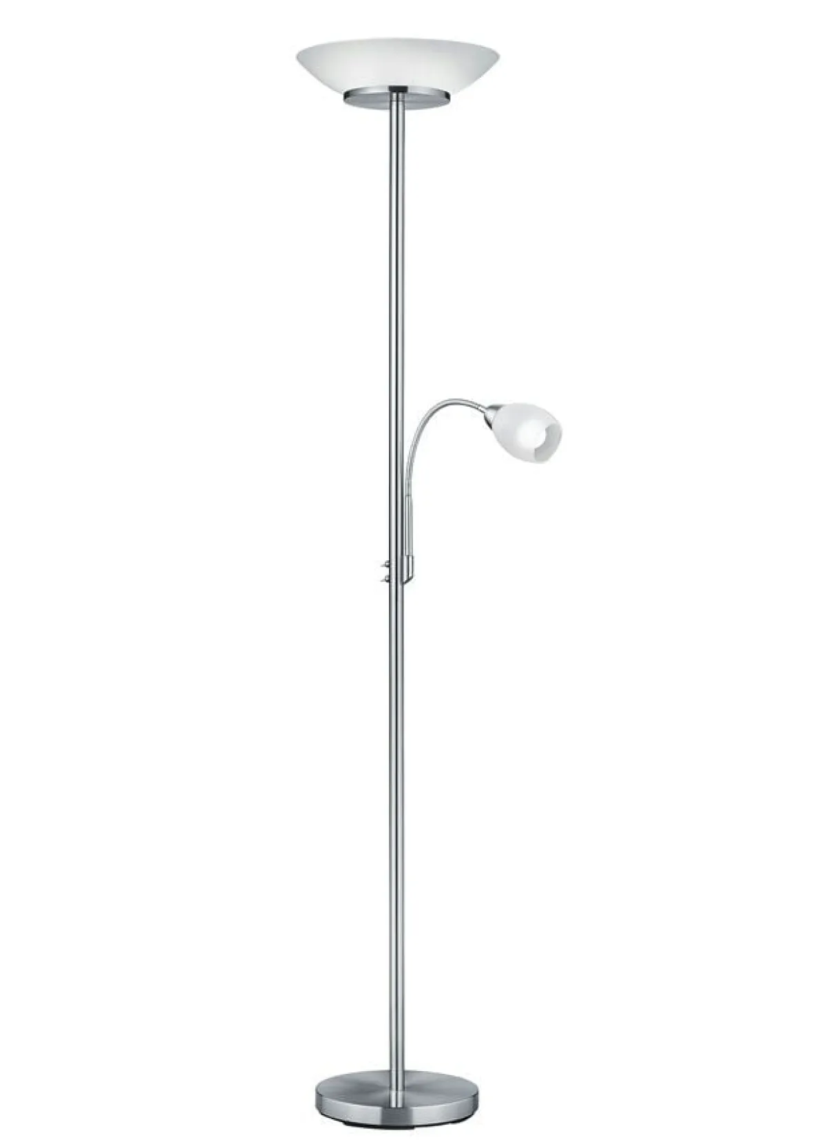 BADER Deckenfluter mit Lesearm NICKEL