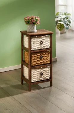 Discount BADER Dekoratives Regal mit Gestell aus Massivholz BRAUN