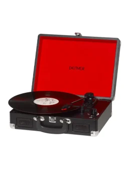 Sale BADER Denver VPL-120 Koffer-Plattenspieler mit Digitalisierungsfunktion SCHWARZ