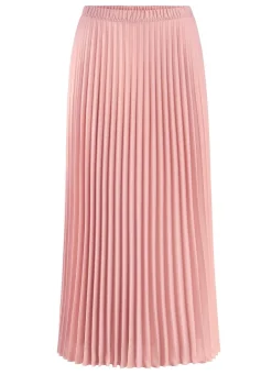 Clearance KLAUS MODELLE MADE IN GERMANY Dezent schimmernder Plisseerock ROSÉ