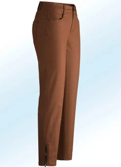 Hot ASCARI Dezent schimmernde Hose COGNAC