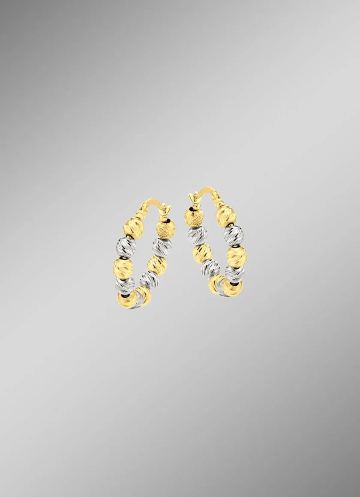 Clearance BADER Diamantierte Creolen in Bicolor