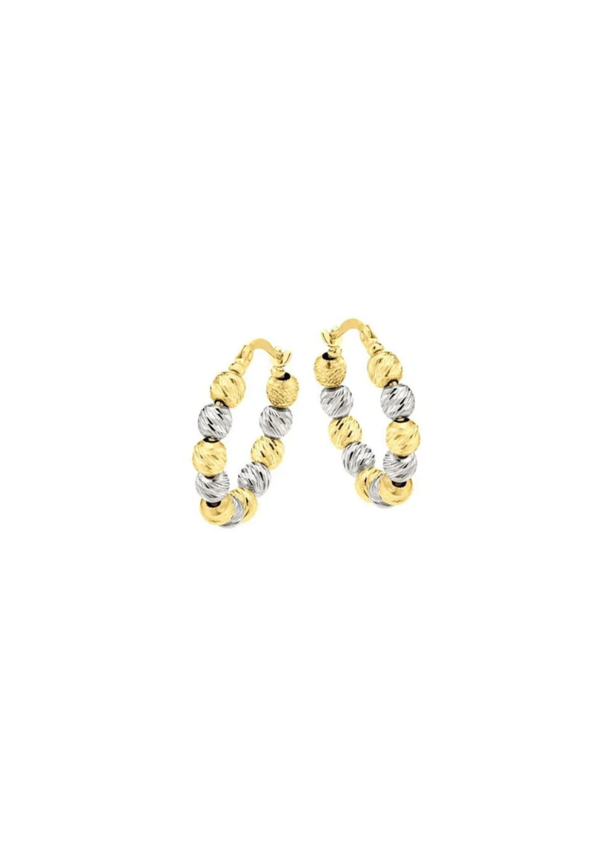Clearance BADER Diamantierte Creolen in Bicolor