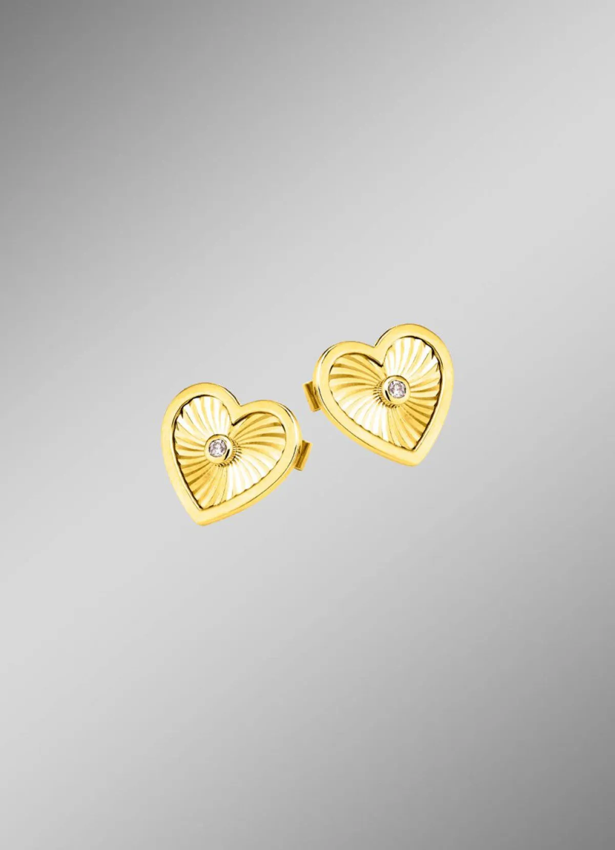 Outlet BADER Diamantierte Herz-Ohrstecker