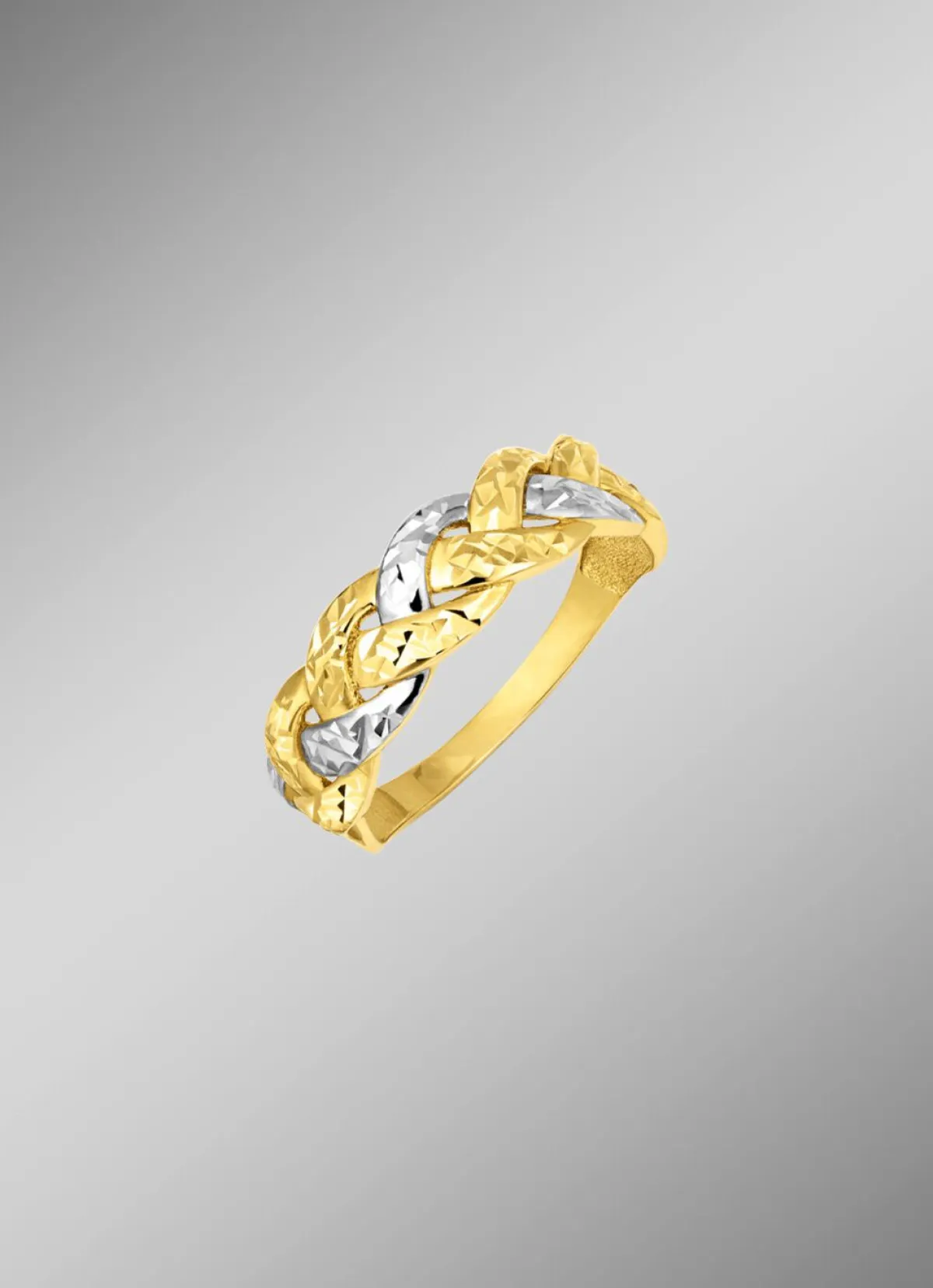 Clearance BADER Diamantierter Damenring in Bicolor