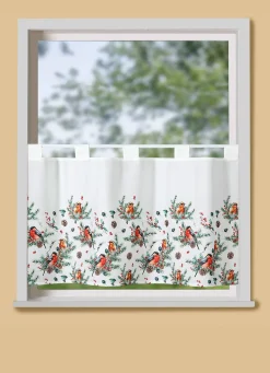 New BADER Digitalbedruckter Kurzstore mit Stangendurchzug ECRU-BUNT