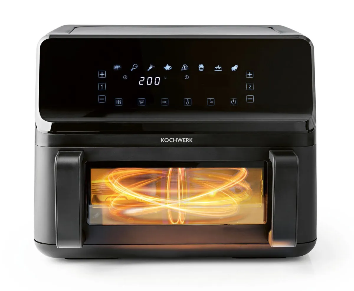 BADER Digitale Heißluftfritteuse mit Touchdisplay CREME