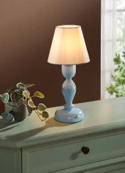 Discount BADER Dimmbare LED-Touch-Tischleuchte PASTELLBLAU