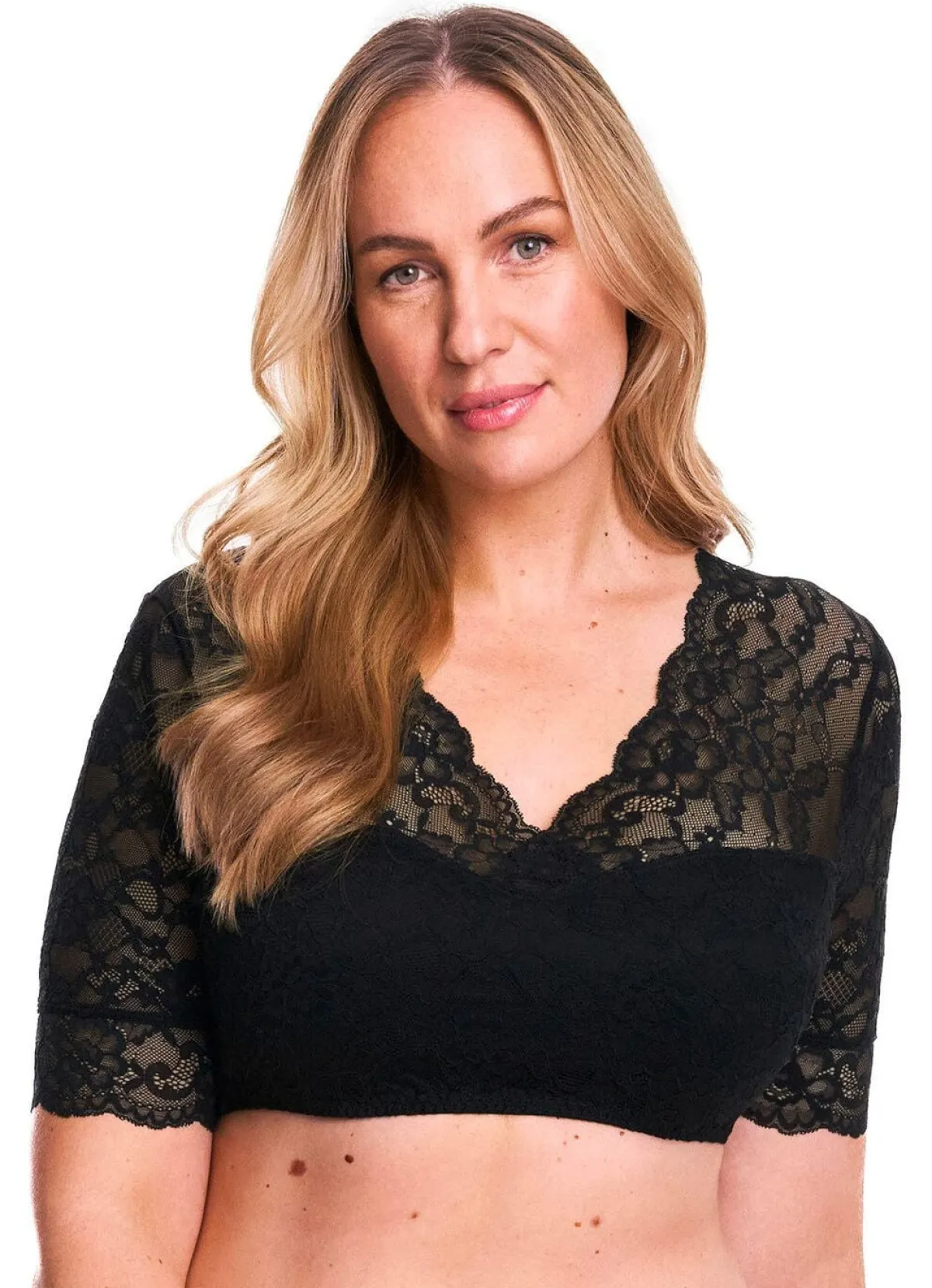 SUSA Dirndlbluse SCHWARZ