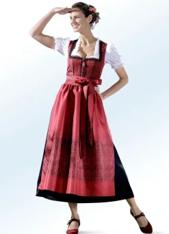 Hot ROSE-DIRNDL Dirndlbluse mit Smokeinsatz WEISS