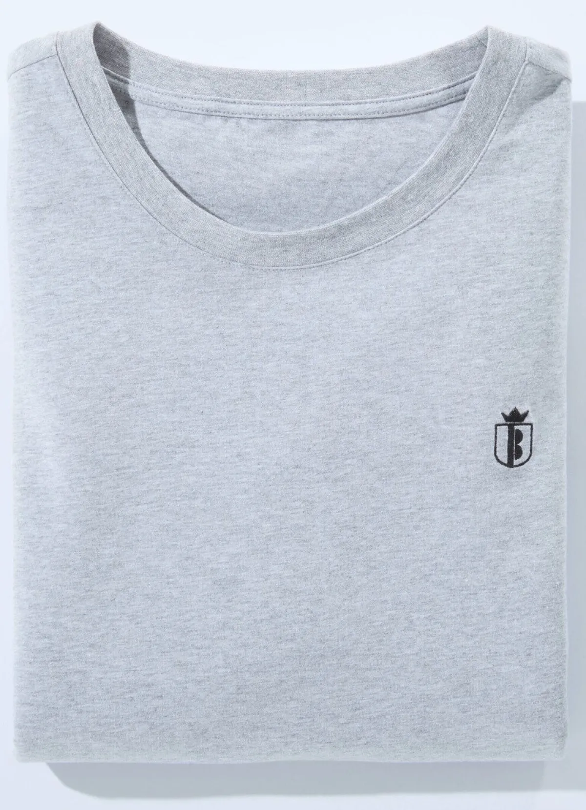 Best BADER Doppelpack Shirt in 4 Farben 1x WEIß 1x HELLGRAU MELIERT