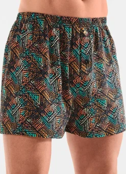 Online BADER Dreierpack Boxershorts mit knöpfbarem Eingriff 3X SCHWARZ-BUNT