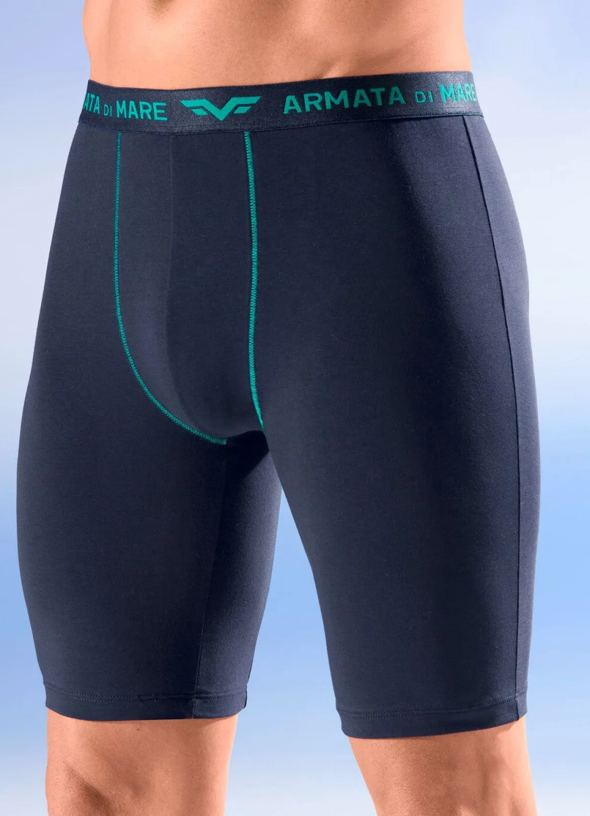 New Armata di Mare Dreierpack Longpants mit Elastikbund 3X NAVY