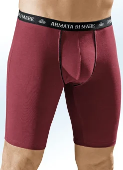 Best Armata di Mare Dreierpack Longpants, mit Elastikbund, Kontrastpaspeln 1X BORDEAUX, 1X MARINE, 1X SCHWARZ