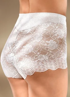 Outlet BADER Dreierpack Pants aus Elastikspitze 2X PUDER, 1X WEISS