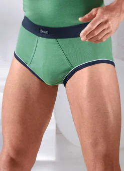 Discount BADER Dreierpack Slips aus Feinripp 3X GRÜN-MARINE