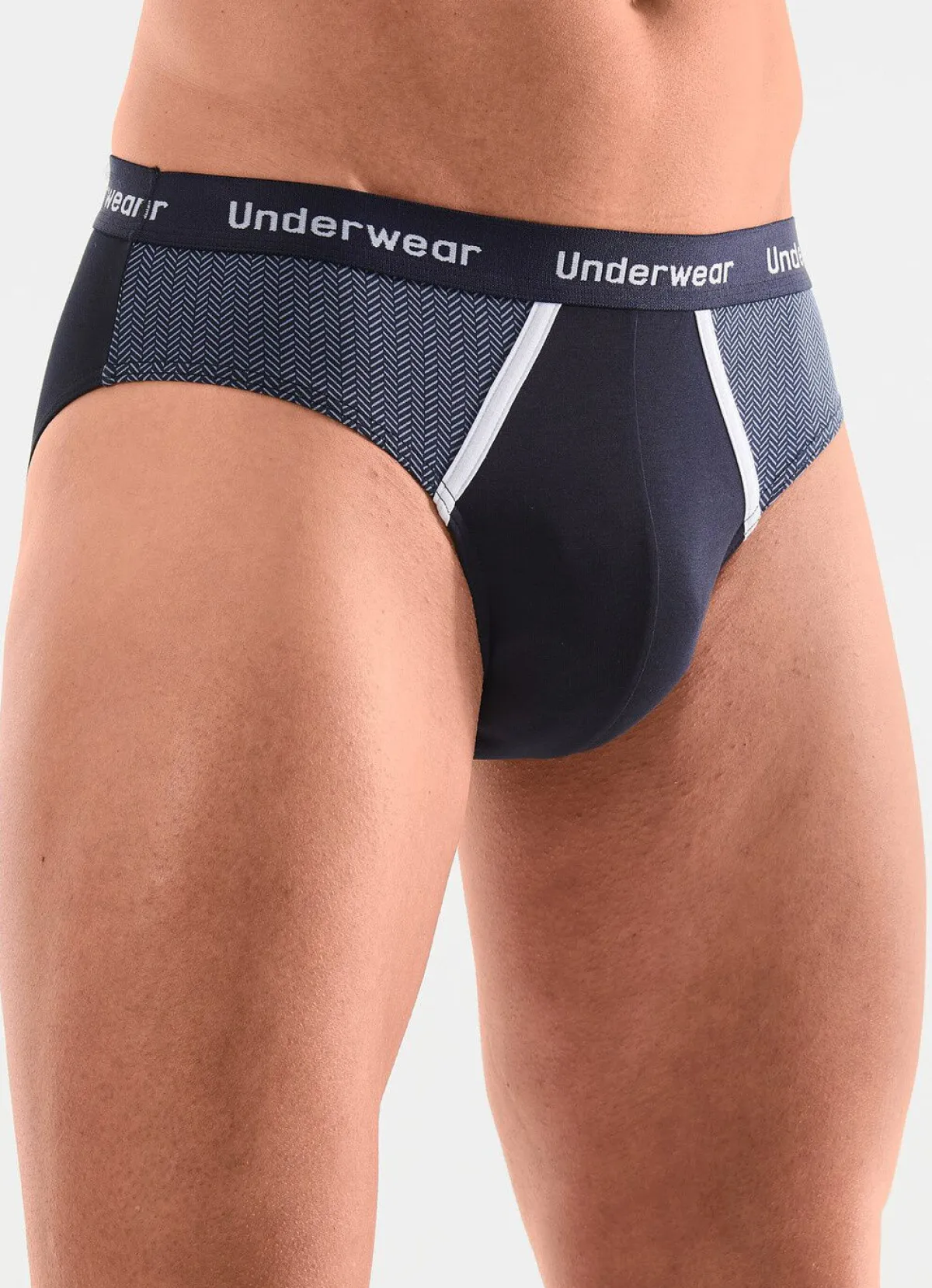 Clearance brio Dreierpack Slips mit bedruckten Einsätzen 2X NAVY, 1X SCHWARZ