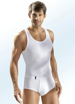 Clearance BADER Dreierpack Sportjacken aus Feinripp, weiß, Bio-Baumwolle WEISS