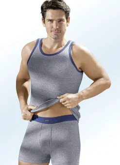 Outlet BADER Dreierpack Unterhosen aus Feinripp, uni 3X JEANSBLAU MELIERT
