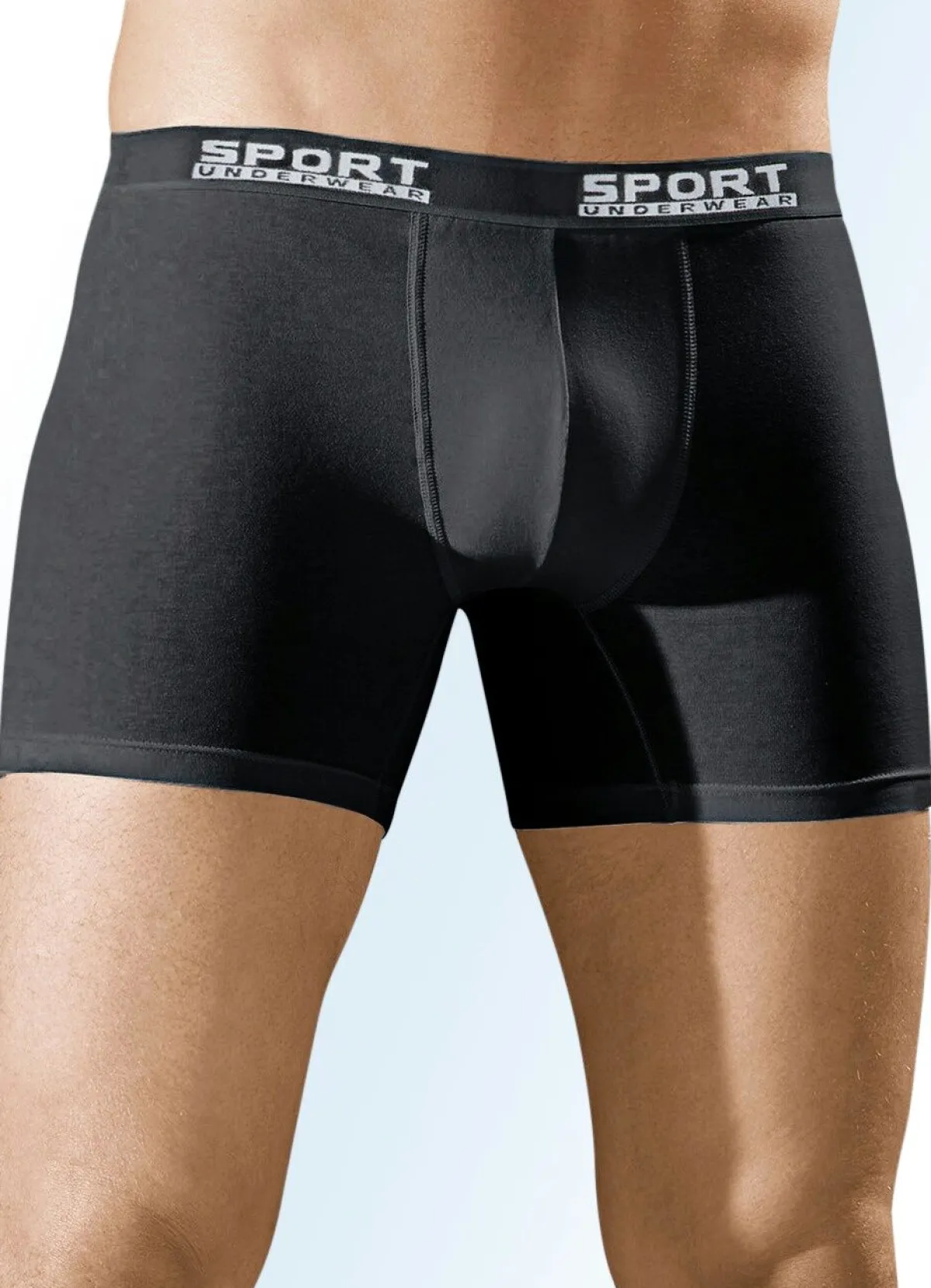 Discount BADER Dreierpack Pants mit Elastikbund, uni 3X SCHWARZ