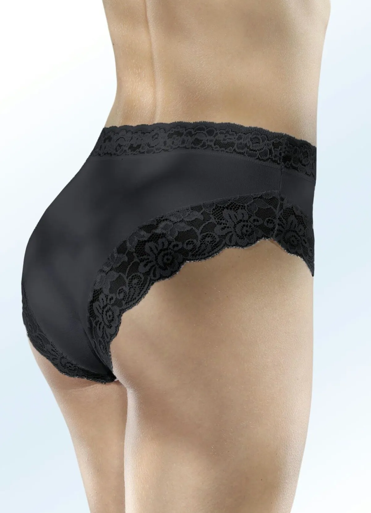 BADER Dreierpack Slips mit Elastikspitze 2X WEISS, 1X SCHWARZ