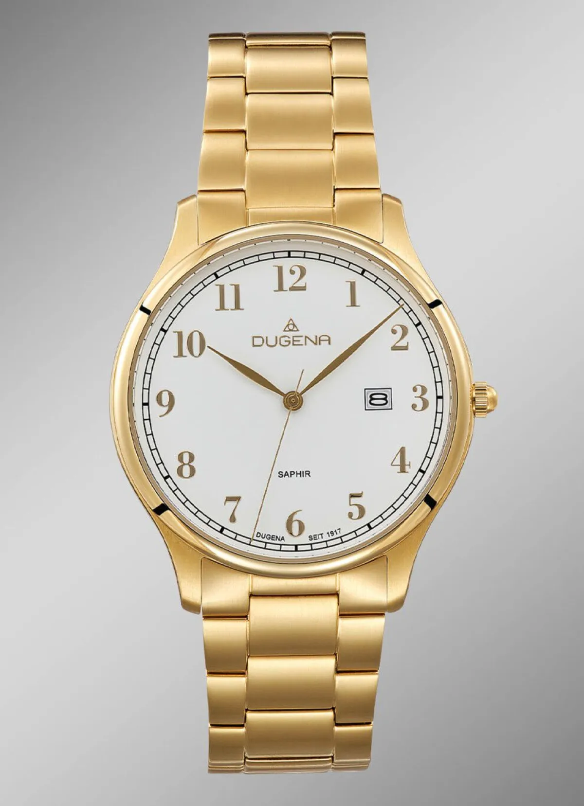 Best DUGENA -Quartz-Herrenuhr mit Edelstahlbandgehäuse