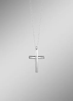 Clearance BADER Durchbrochener Kreuz-Anhänger aus Edelstahl