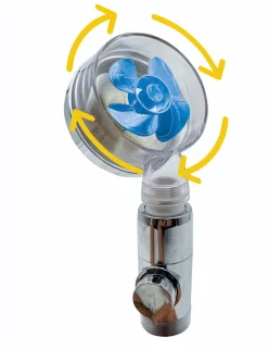 Sale BADER Duschkopf Aquadon EcoTornado mit genialem Turbinen-Effekt BLAU