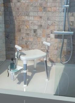 Clearance BADER Dusch-und Badehocker aus hochwertigem Kunsstoff WEISS
