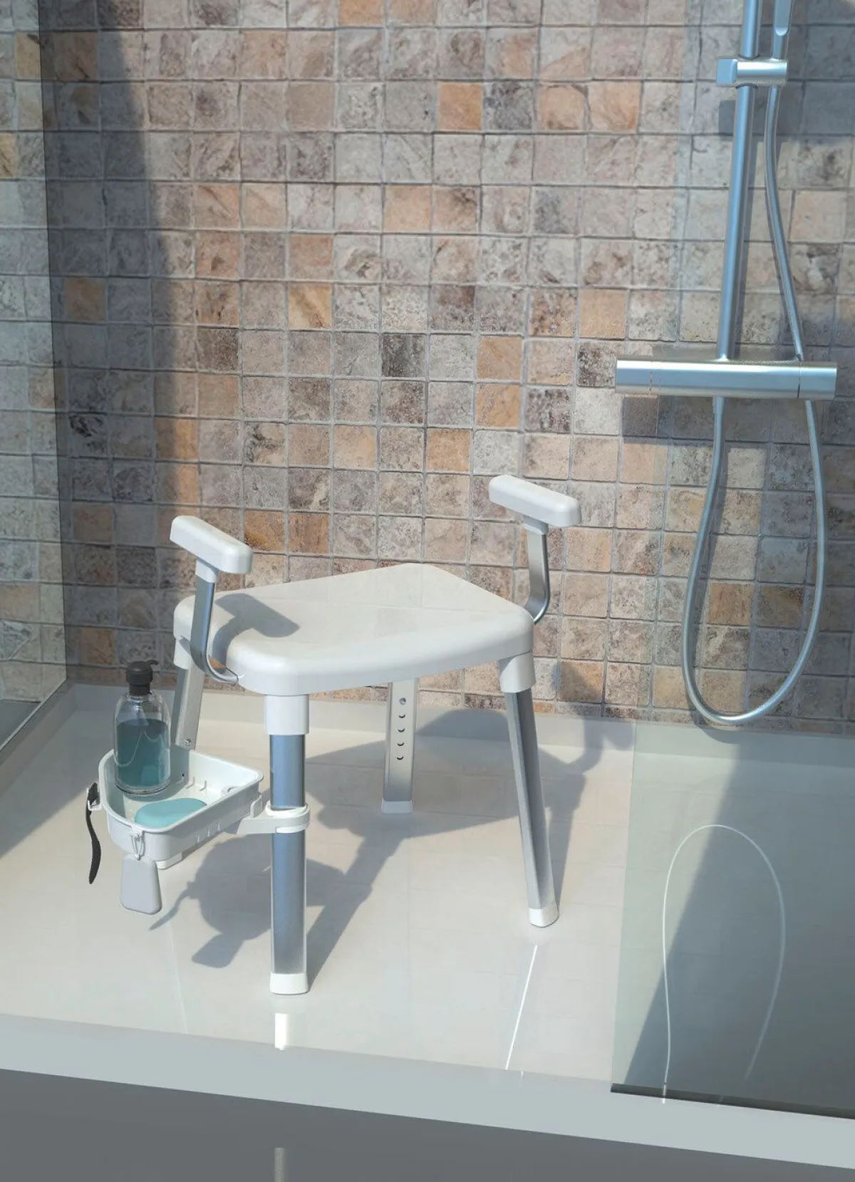 Clearance BADER Dusch-und Badehocker aus hochwertigem Kunsstoff WEISS