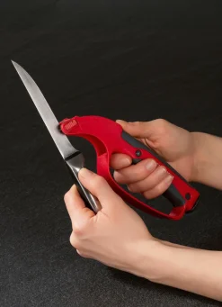 EASYMAXX Universal-Klingenschärfer ROT-SCHWARZ