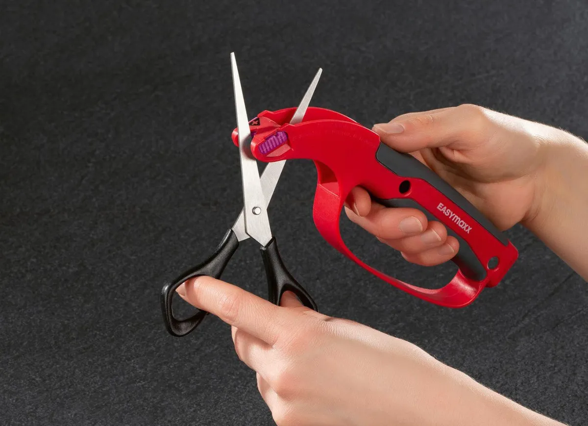 EASYMAXX Universal-Klingenschärfer ROT-SCHWARZ