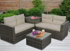Best BADER Ecklounge Bonn mit Kissenbox GRAU