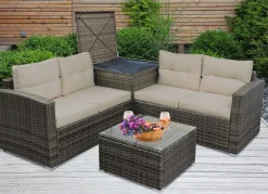 Best BADER Ecklounge Bonn mit Kissenbox GRAU