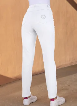 Discount BADER Edeljeans in 5-Pocket-Form WEISS