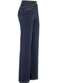 Discount BADER Edel-Jeans mit dekorativer Strasszier DUNKELBLAU