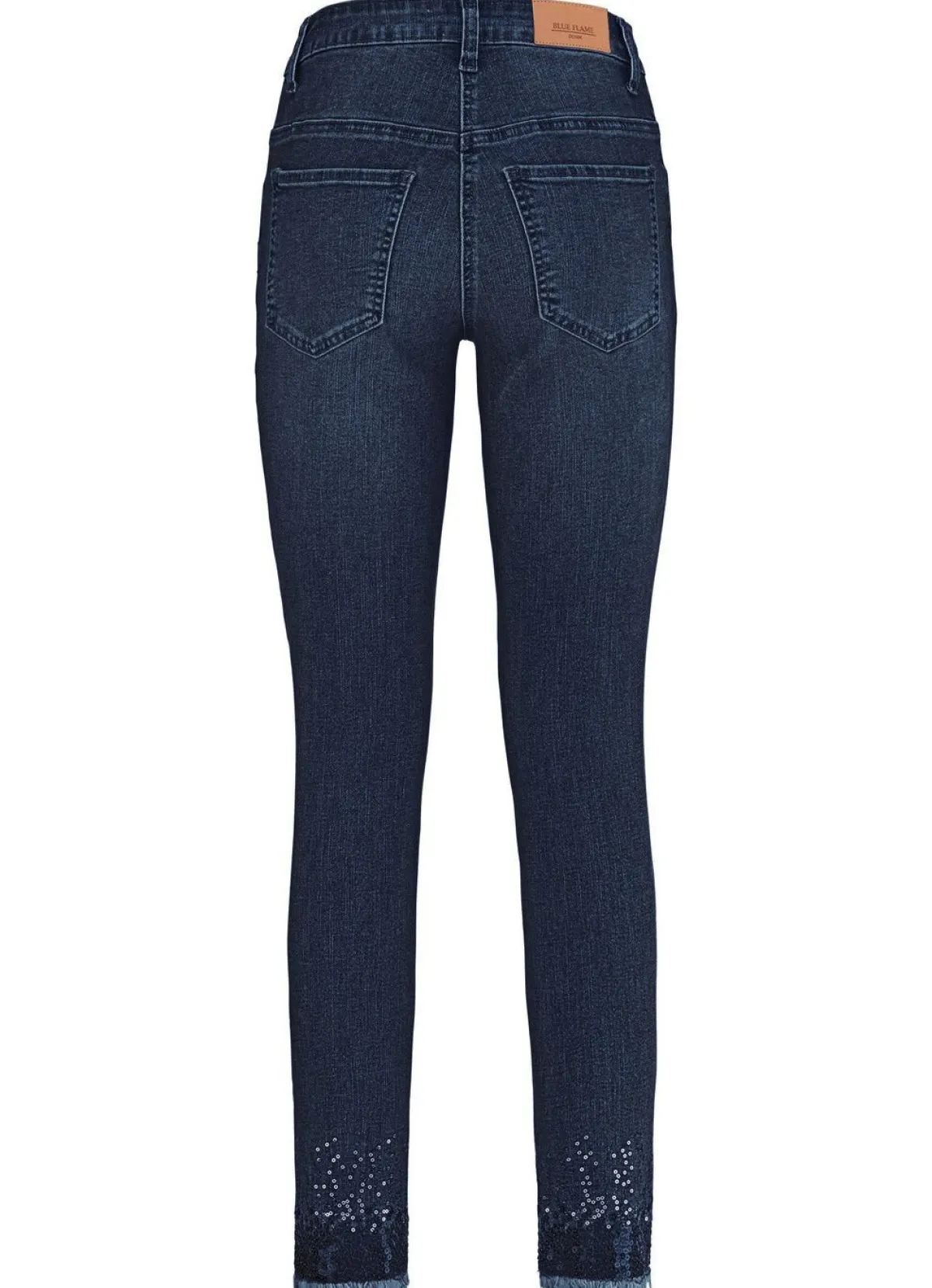 Online BADER Edel-Jeans mit Fransensaum DUNKELBLAU