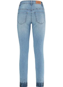 Sale BADER Edel-Jeans mit Fransensaum HELLBLAU