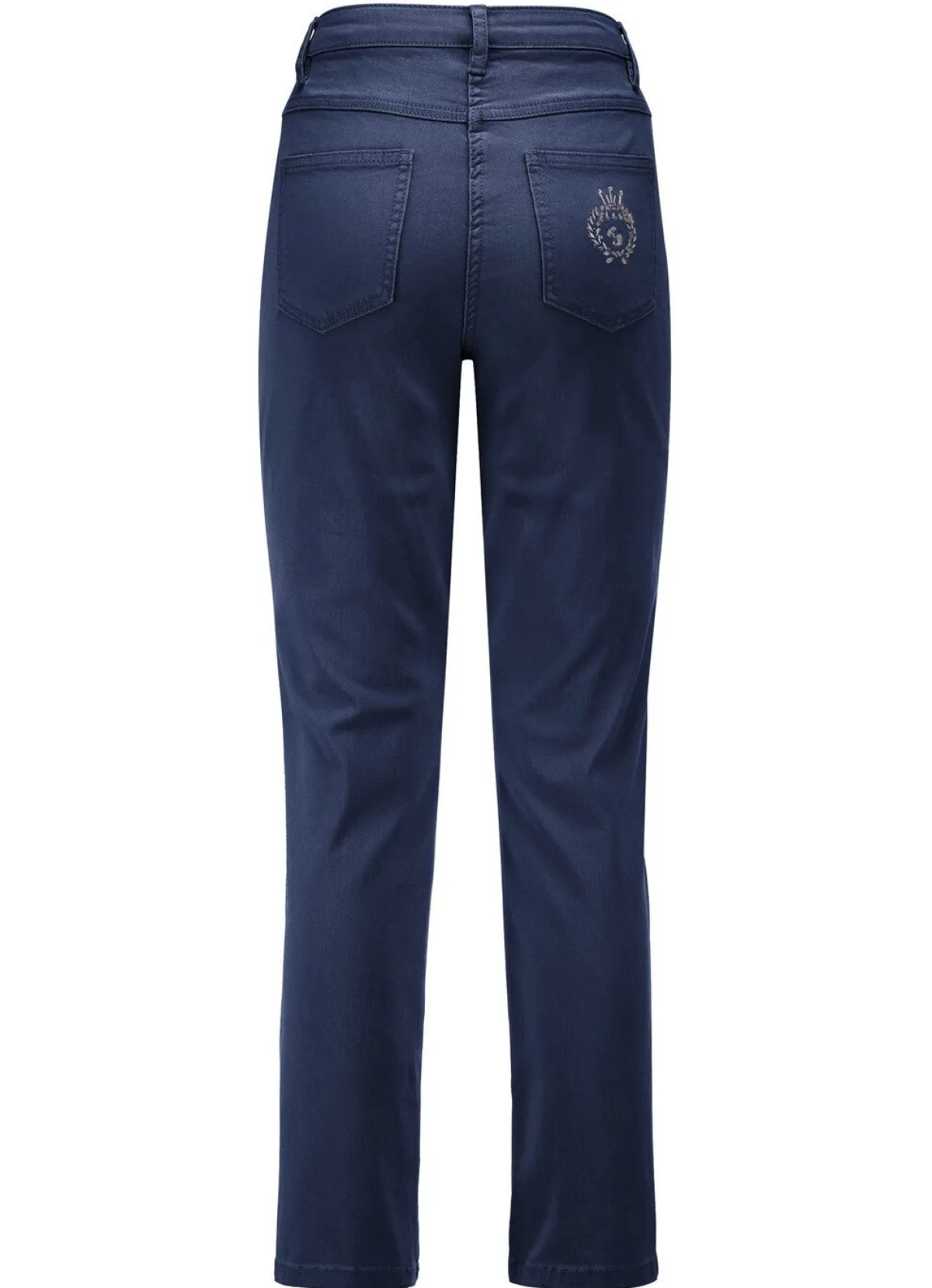 Hot BADER Edeljeans mit Stickerei in 7/8-Länge DUNKELBLAU