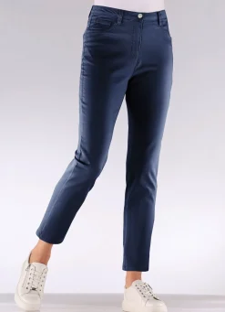 Hot BADER Edeljeans mit Stickerei in 7/8-Länge DUNKELBLAU