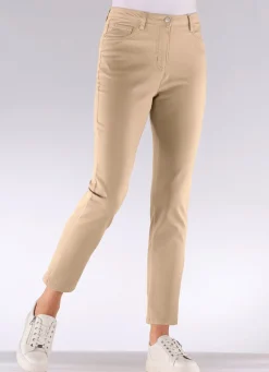 Clearance BADER Edeljeans mit Stickerei in 7/8-Länge SAND