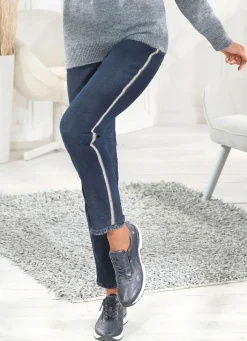 Clearance BADER Edel-Jeans mit Strasssteinchen DUNKELBLAU